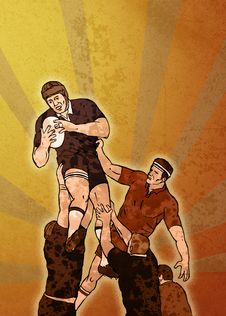 Rugby Player Catching Ball Lineout Stock Photos Rugby Player Catching Ball Lineout Stock Photos