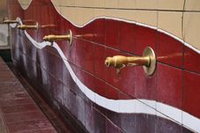 Water Taps Row Stock Image Water Taps Row Stock Image