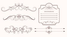 Set: Calligraphic Design Elements Royalty Free Stock Photography Set: Calligraphic Design Elements Royalty Free Stock Photography