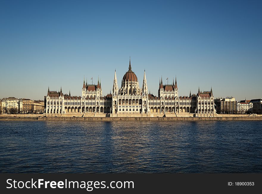 Hungarian Parliament and River Danube.