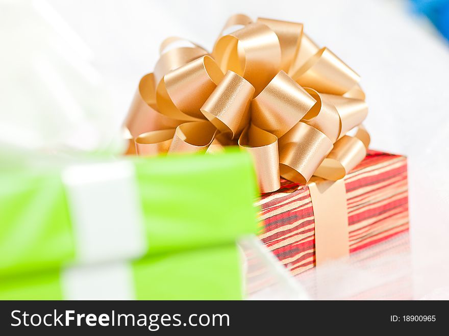 Gift box on a white background