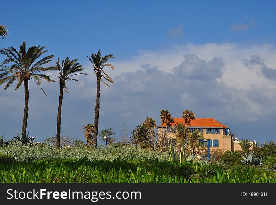 The centre of old city of Jaffa, Israel