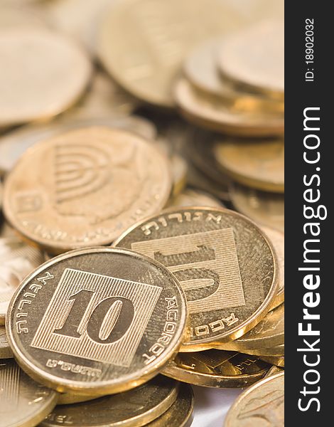 Small israeli new shekel cents. Small israeli new shekel cents