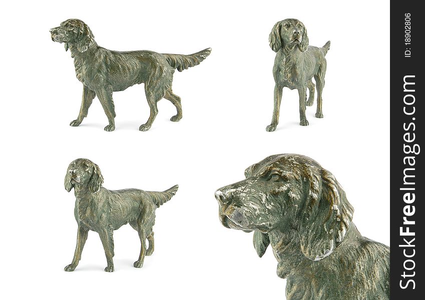 Vintage dog metal figurine