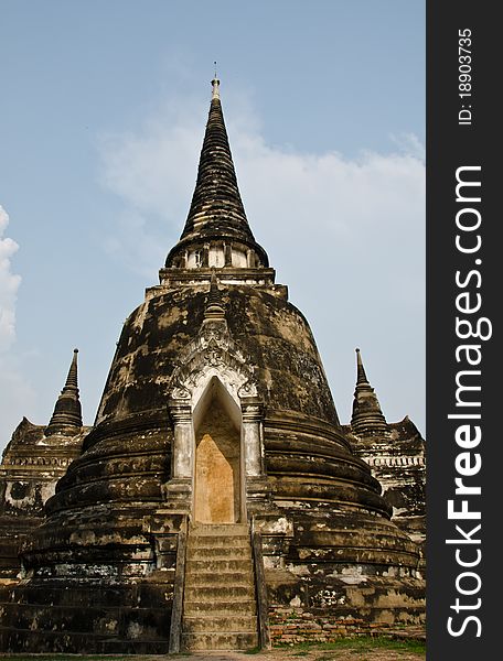 Temple ancient monument.Ayutthaya, Thailand.