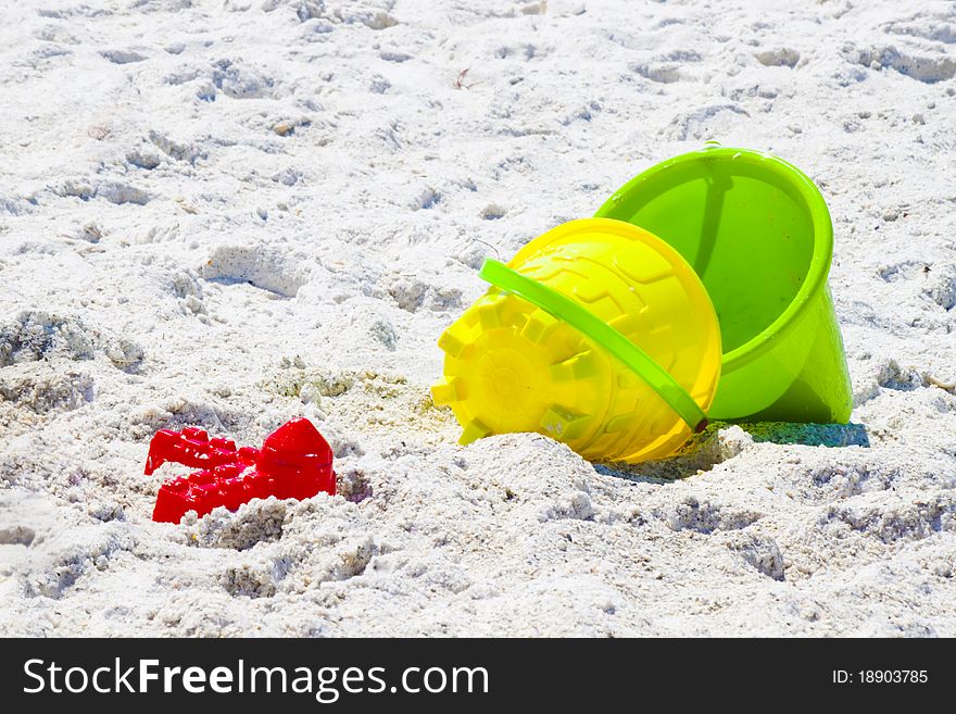 Beach Buckets Plastic Fun Toys Water Outdoors Sand