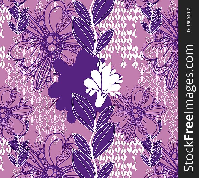 Beautiful violet floral seamless background. Beautiful violet floral seamless background