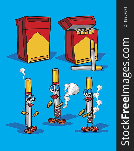 Cigarettes cartoon