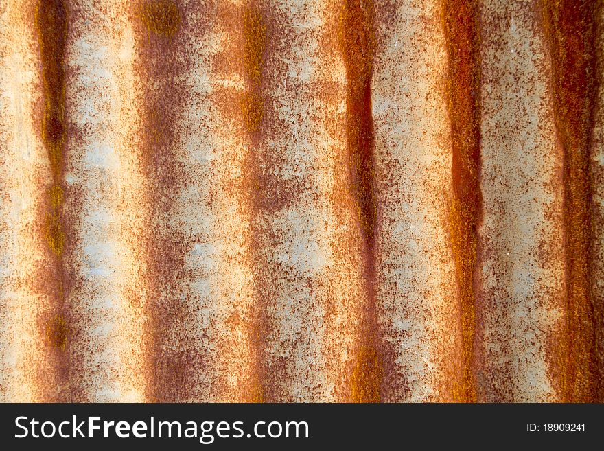 Abstract background consists of a rusted tin