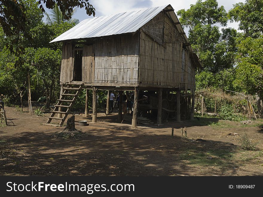 Farm house in the Cambodian countryside