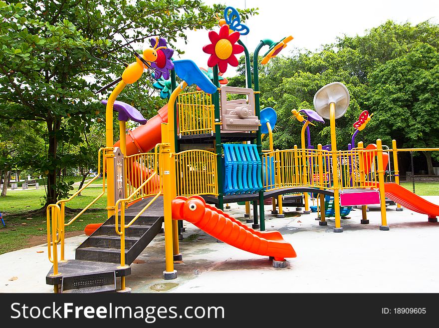 Modern playground for a children