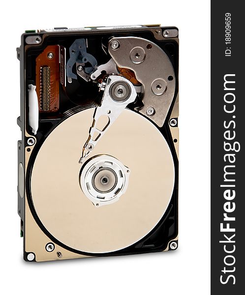 Inside of a modern hard disc drive. Inside of a modern hard disc drive