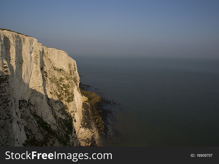 Looking across the White Cliffs of Dover.