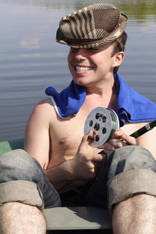 The Young Man On Fishing Stock Images The Young Man On Fishing Stock Images