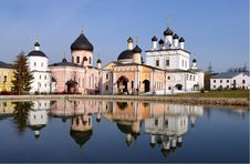 Reflection Of The Monastery In The Monastery Pond Royalty Free Stock Photos Reflection Of The Monastery In The Monastery Pond Royalty Free Stock Photos