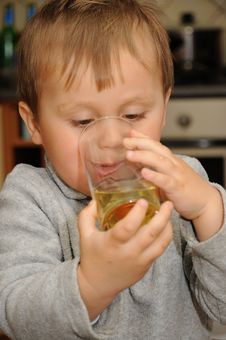 Child Drinking Juice Stock Photos Child Drinking Juice Stock Photos