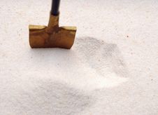 Shovel In A Sand Royalty Free Stock Photo Shovel In A Sand Royalty Free Stock Photo