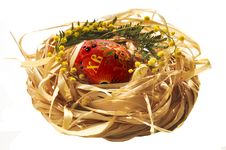 Easter Eggs In A Nest Royalty Free Stock Photo Easter Eggs In A Nest Royalty Free Stock Photo