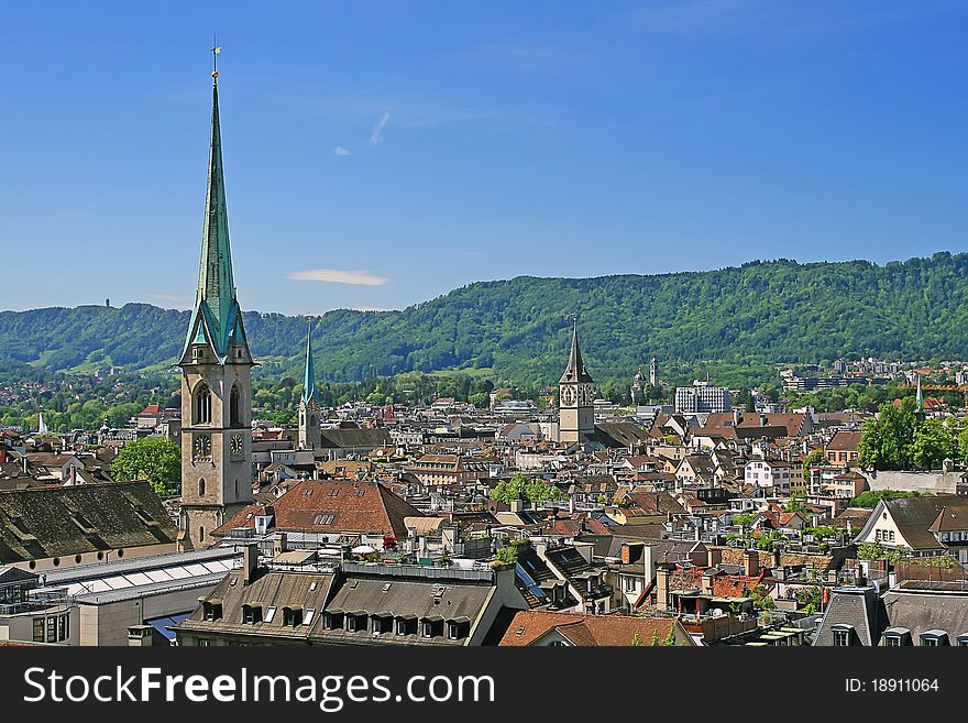View of the Zurich donwtown (Switzerland, 2009)