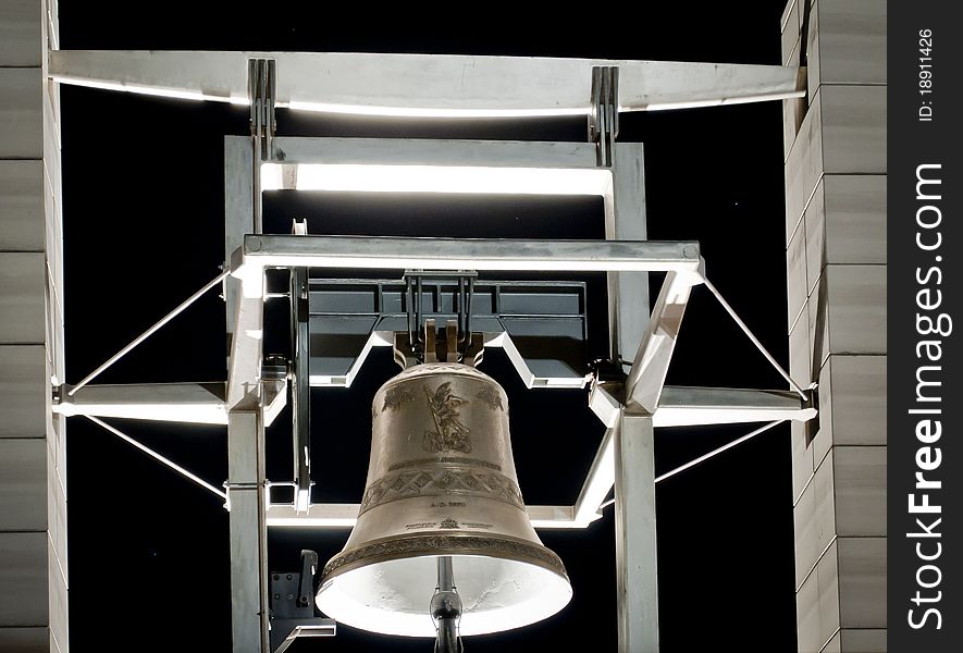 Beautiful bell at night in Rotondo Italy