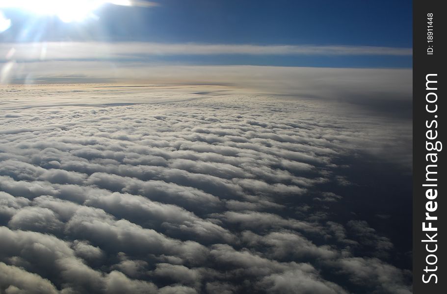 Cloud image taken from aircraft window. Cloud image taken from aircraft window
