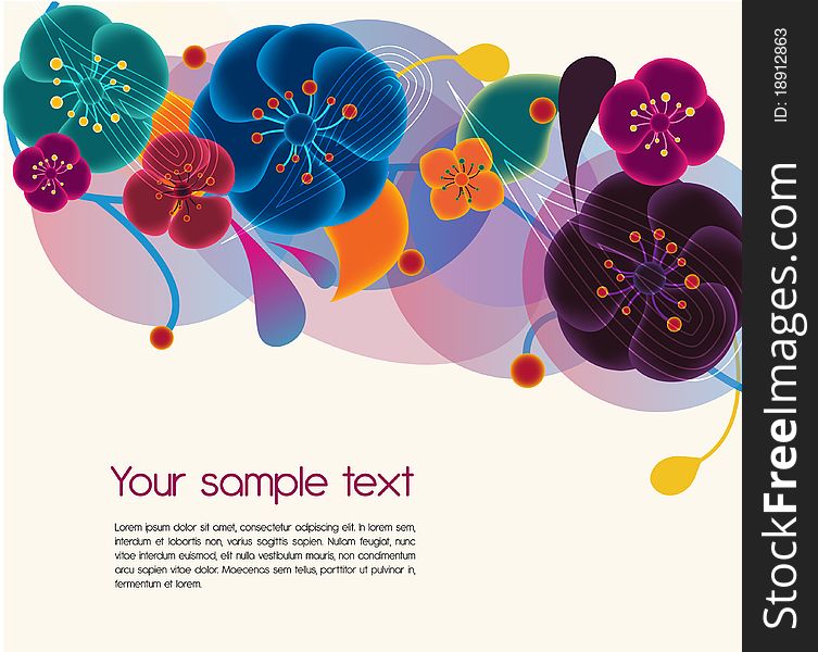 Floral background with multicolor flowers. Floral background with multicolor flowers