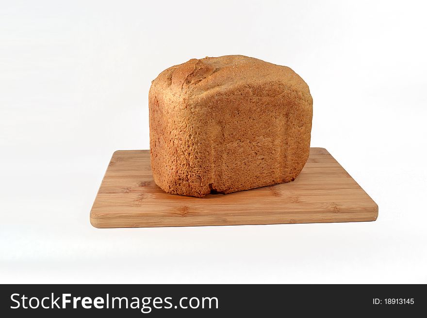 Home Made Bread On Wooden Cutboard