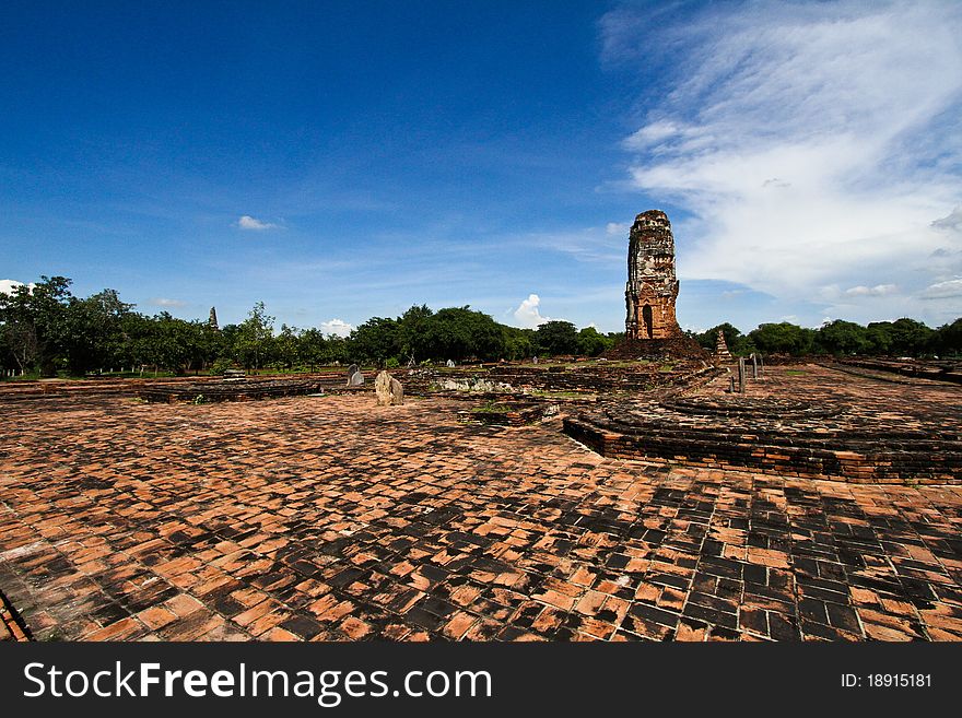 Buddhist Stupa that was used in the past in Thailand.