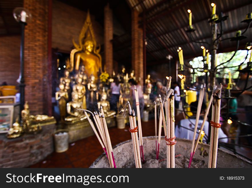 many Incense was used in worship the Buddha. many Incense was used in worship the Buddha