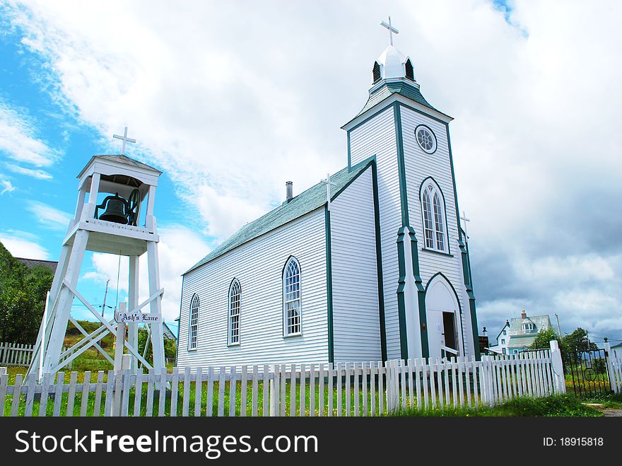 Historic church in Trinity, Newfoundland, Canada