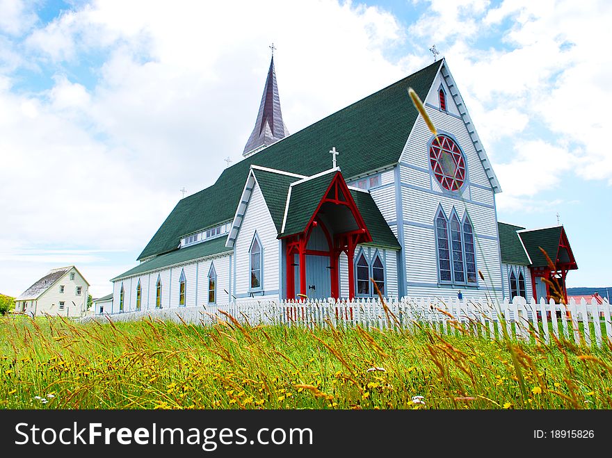 Historic church in Trinity, Newfoundland, Canada