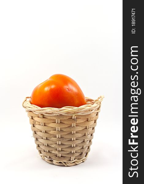 Tomato In your cart. on white background