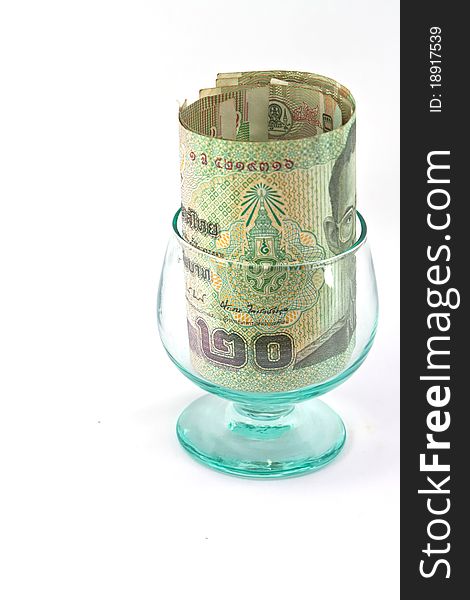 Thai  Baht in Glass