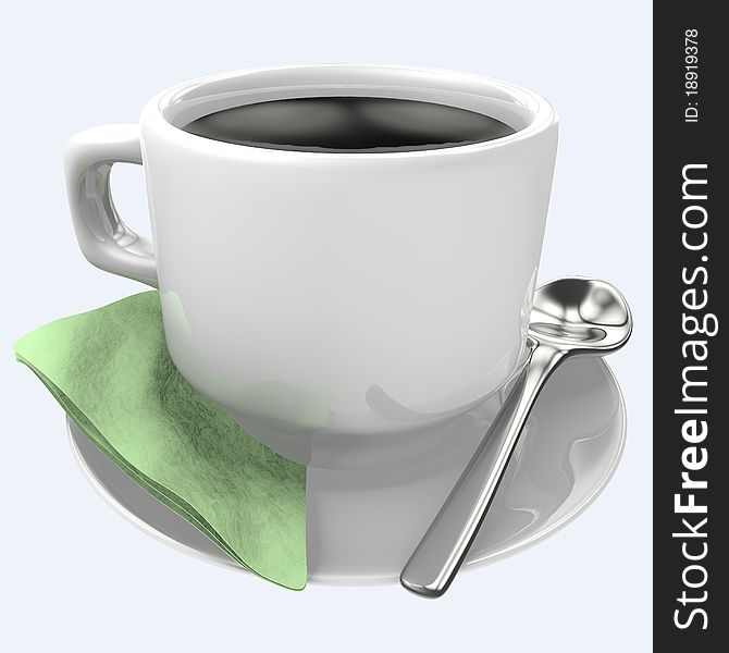 Cup of black coffee isolated on background. Cup of black coffee isolated on background
