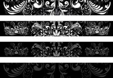 Set Of Floral Banners Stock Images