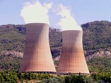 Nuclear Power Plant In Operation Royalty Free Stock Photography Nuclear Power Plant In Operation Royalty Free Stock Photography