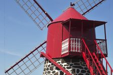Red Windmill Royalty Free Stock Photography Red Windmill Royalty Free Stock Photography
