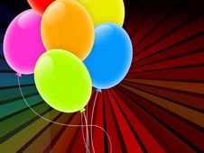 Holiday Background With Multicolored Balloons Royalty Free Stock Image Holiday Background With Multicolored Balloons Royalty Free Stock Image