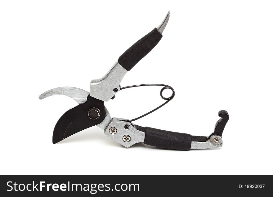 Garden pruner isolated on a white background. Garden pruner isolated on a white background.