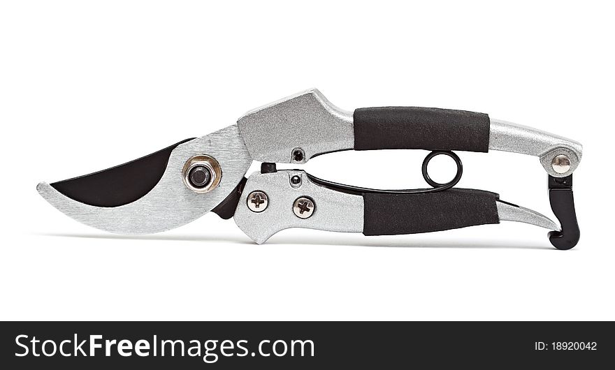 Garden pruner isolated on a white background. Garden pruner isolated on a white background.