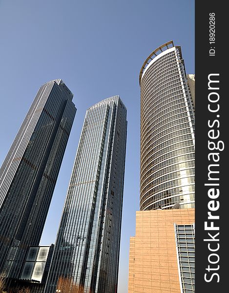 Image of skyscrapers in Qingdao, china. Image of skyscrapers in Qingdao, china