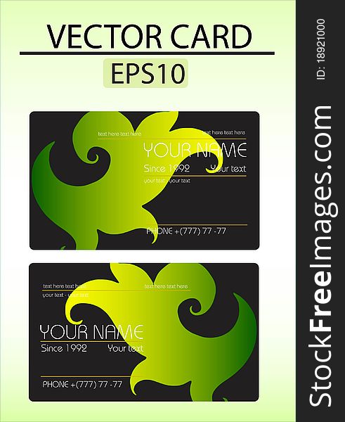 Vector abstract business card