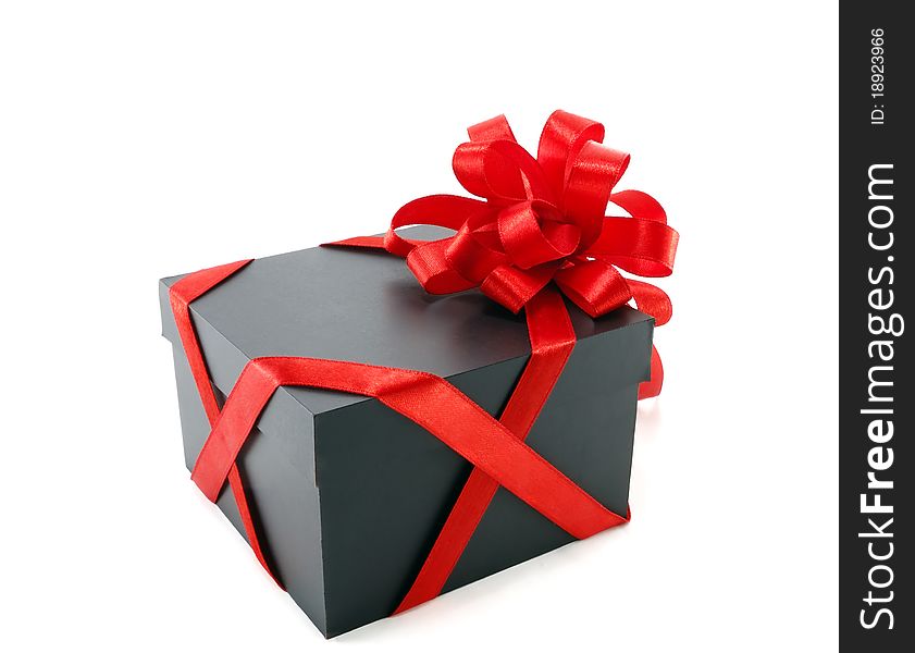 Gift Box With A Red Bow