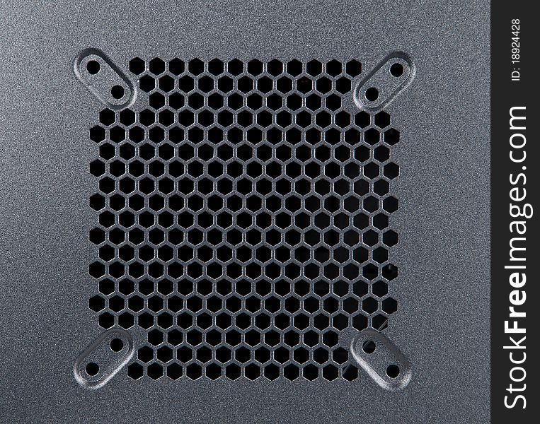 Ventilation grille in the computer hardware. Ventilation grille in the computer hardware