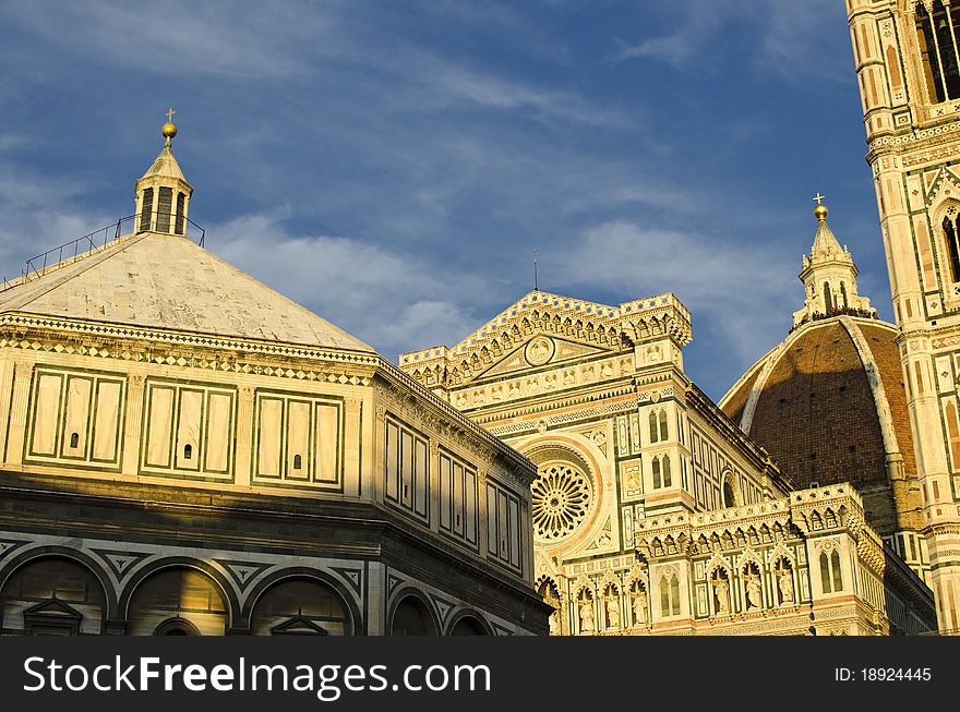 Colors of Piazza Duomo in Florence, Italy