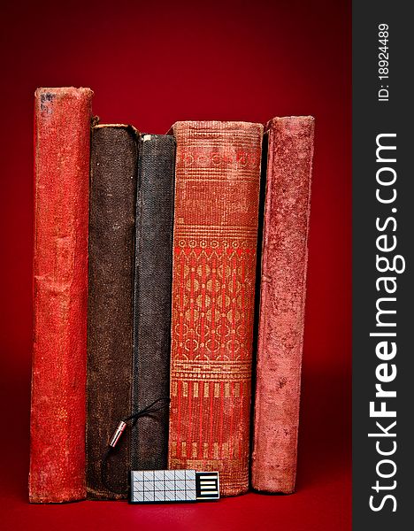 Old antique books from scuffs and scratches. Old antique books from scuffs and scratches