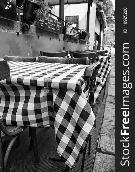 Prepared Table in a Restaurant, France