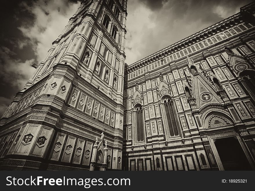 Architectural Detail of Piazza del Duomo in Florence, Italy. Architectural Detail of Piazza del Duomo in Florence, Italy