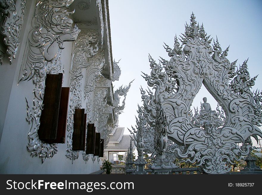 Wat Rong Khun is the unique temple in the north of Thailand. Wat Rong Khun is the unique temple in the north of Thailand