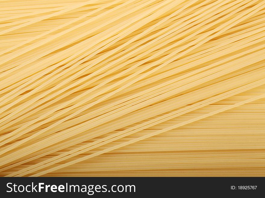 Closeup background made of raw pasta